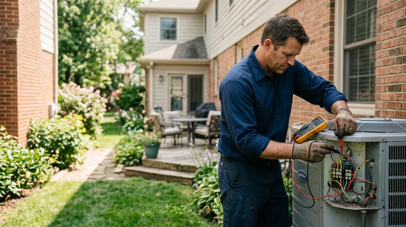 HVAC technician working near Kensett, IA